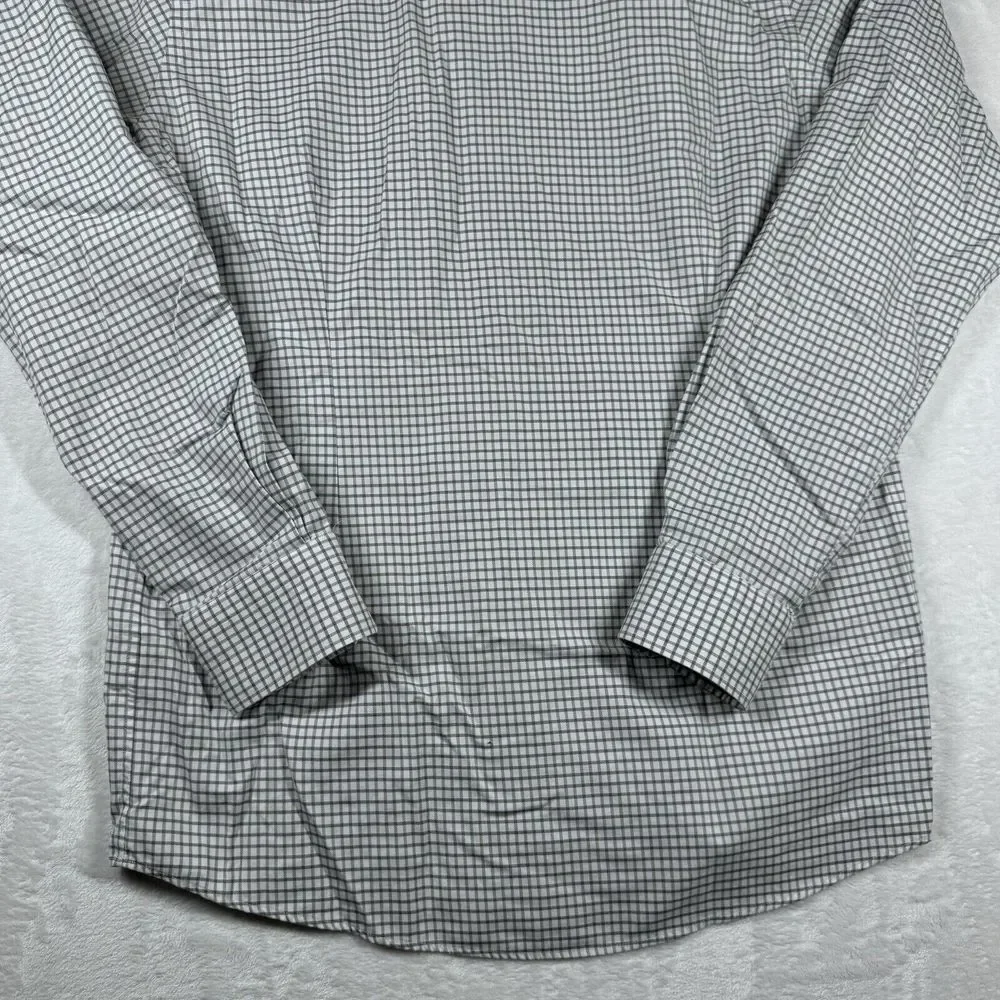 Eton Shirt Men 16.5/42 White Check‎ Contemporary Casual Office Classic Button Up - Picture 11 of 14